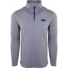 Drake Waterfowl Men's Microlite Performance 1/2 Zip Blue Heather Pullover Drake Waterfowl Men's Microlite Performance 1/2 Zip Blue Heather Pullover