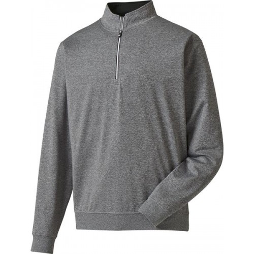 FootJoy Men's Half-Zip Golf Charcoal Heather Pullover FootJoy Men's Half-Zip Golf Charcoal Heather Pullover