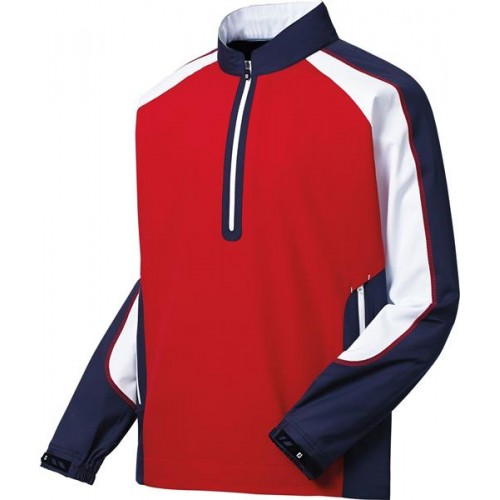 FootJoy Men's Sport Red/White/Navy Windshirt FootJoy Men's Sport Red/White/Navy Windshirt
