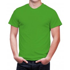 Men's Half Sleeve Cotton Plain T-Shirt, Parrot Green