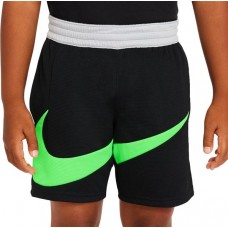 Nike Boys' Dri-FIT Basketball Black/Green Strike Shorts
