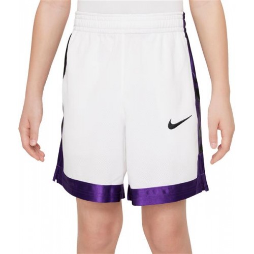 Nike Boys' Dri-FIT Elite Basketball White/Electro Purple Shorts Nike Boys' Dri-FIT Elite Basketball White/Electro Purple Shorts