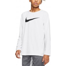 Nike Boys' Dri-FIT Legend Long Sleeve Training White T-Shirt Nike Boys' Dri-FIT Legend Long Sleeve Training White T-Shirt