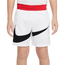 Nike Boys' Elite Graphic Basketball Shorts White/University Red Extended
