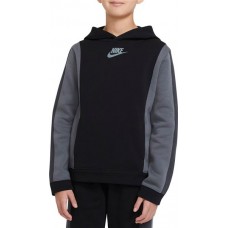 Nike Boys' Sportswear Amplify Pullover Black/Dk Smoke Grey Hoodie Nike Boys' Sportswear Amplify Pullover Black/Dk Smoke Grey Hoodie