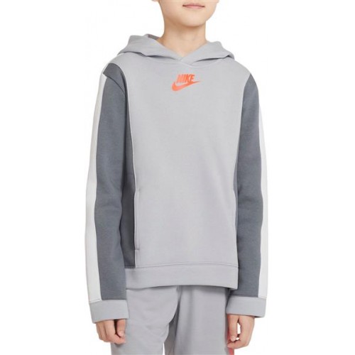 Nike Boys' Sportswear Amplify Pullover Lt Smoke Grey/Photon Dust Hoodie Nike Boys' Sportswear Amplify Pullover Lt Smoke Grey/Photon Dust Hoodie