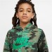 Nike Boys' Sportswear Club Fleece Printed Pullover Sequoia Hoodie Nike Boys' Sportswear Club Fleece Printed Pullover Sequoia Hoodie