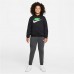 Nike Boys' Sportswear Club Pullover Black/Green Strike Hoodie Nike Boys' Sportswear Club Pullover Black/Green Strike Hoodie