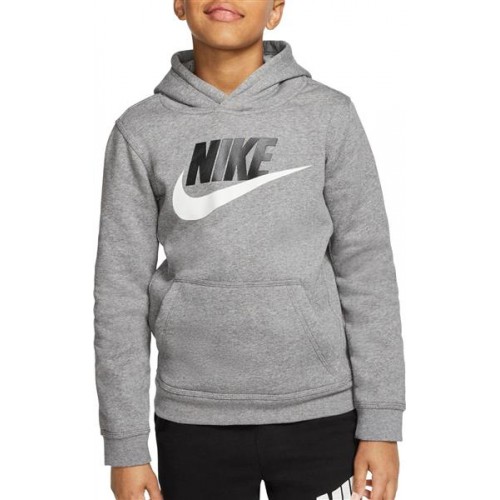 Nike Boys' Sportswear Club Pullover Carbon Heather Hoodie Nike Boys' Sportswear Club Pullover Carbon Heather Hoodie