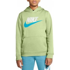 Nike Boys' Sportswear Club Pullover Lime Ice Hoodie Nike Boys' Sportswear Club Pullover Lime Ice Hoodie
