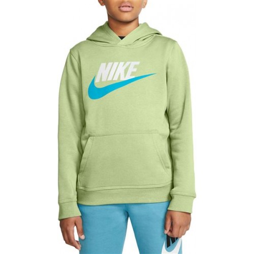 Nike Boys' Sportswear Club Pullover Lime Ice Hoodie Nike Boys' Sportswear Club Pullover Lime Ice Hoodie