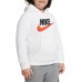 Nike Boys' Sportswear Club Pullover White/Camelia Hoodie