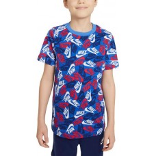 Nike Boys' Sportswear Futura All Over Print Game Royal T-Shirt