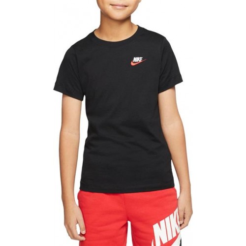 Nike Boys' Sportswear Futura Black/University Red T-Shirt Nike Boys' Sportswear Futura Black/University Red T-Shirt