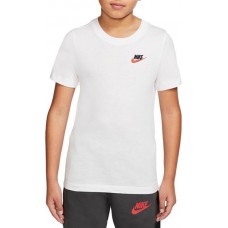 Nike Boys' Sportswear Futura White/University Red T-Shirt