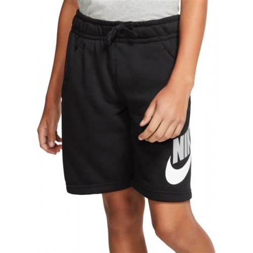 Nike Boys' Sportswear HBR Club Fleece Black/Black Shorts Nike Boys' Sportswear HBR Club Fleece Black/Black Shorts