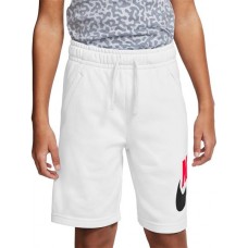 Nike Boys' Sportswear HBR Club Fleece White Shorts
