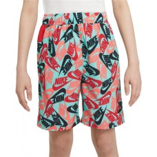 Nike Boys' Sportswear Printed Woven Tropical Twist/Uni Red Shorts
