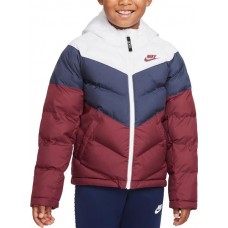 Nike Boys' Sportswear Puffer White/Blue/Dark Beetroot Jacket