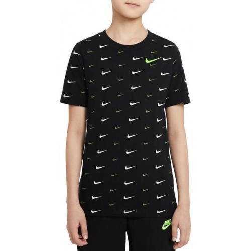Nike Boys' Sportswear Swoosh Black T-Shirt Nike Boys' Sportswear Swoosh Black T-Shirt
