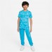 Nike Boys' Sportswear Swoosh Printed Chlorine Blue T-Shirt