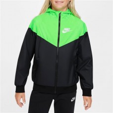 Nike Boys' Windrunner Black/Green Strike Jacket