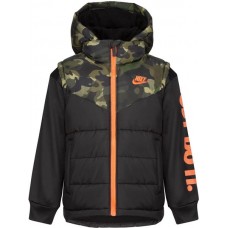 Nike Little Boys' 2Fer Full-Zip Puffer Black/Camo Jacket