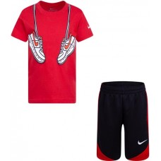 Nike Little Boys' Footwear Short Sleeve Red/Black T-Shirt Nike Little Boys' Footwear Short Sleeve Red/Black T-Shirt