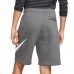 Nike Men's Club Fleece Graphic Charcoal Heathr/White Shorts