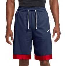 Nike Men's Dri-FIT Elite Stripe Basketball Midnight Navy/Universred Shorts Nike Men's Dri-FIT Elite Stripe Basketball Midnight Navy/Universred Shorts