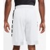 Nike Men's Dri-FIT Elite Stripe Basketball White Shorts