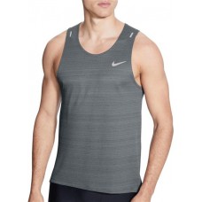 Nike Men's Dri-FIT Miler Running Tank Smoke Grey Top
