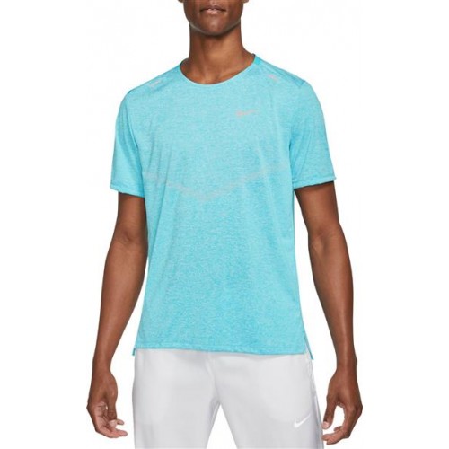 Nike Men's Dri-FIT Rise 365 Short Sleeve Running Chlorine Blue/Htr T-Shirt Nike Men's Dri-FIT Rise 365 Short Sleeve Running Chlorine Blue/Htr T-Shirt