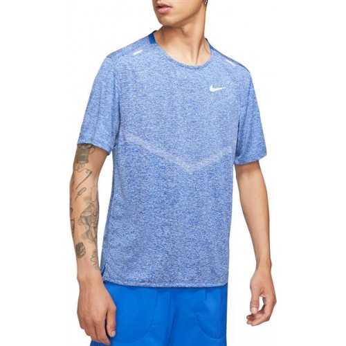 Nike Men's Dri-FIT Rise 365 Short Sleeve Running Game Royal/Htr T-Shirt Nike Men's Dri-FIT Rise 365 Short Sleeve Running Game Royal/Htr T-Shirt