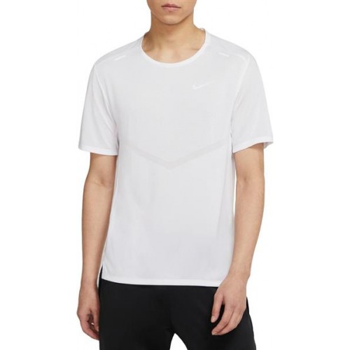 Nike Men's Dri-FIT Rise 365 Short Sleeve Running White/Reflective Silv T-Shirt Nike Men's Dri-FIT Rise 365 Short Sleeve Running White/Reflective Silv T-Shirt