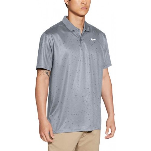 Nike Men's Dri-FIT Victory Printed Golf Sky Grey Polo Nike Men's Dri-FIT Victory Printed Golf Sky Grey Polo