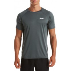 Nike Men's Essential Hydroguard Short Sleeve Iron Grey Rashguard Nike Men's Essential Hydroguard Short Sleeve Iron Grey Rashguard