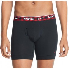 Nike Men's Everyday Cotton Stretch Boxer Briefs - 3 Blck/Gym Rd Bff Pack