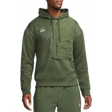 Nike Men's F.C Dri-FIT Pullover Carbon Green Hoodie
