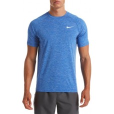 Nike Men's Heather Short Sleeve Rash Game Royal Guard