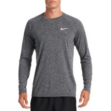 Nike Men's Heathered Long Sleeve Rash Black Guard Nike Men's Heathered Long Sleeve Rash Black Guard