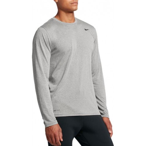 Nike Men's Legend Long Sleeve Dk Grey Heather Shirt Nike Men's Legend Long Sleeve Dk Grey Heather Shirt