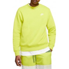 Nike Men's Sportswear Club Crewneck Bright Cactus/White Sweatshirt