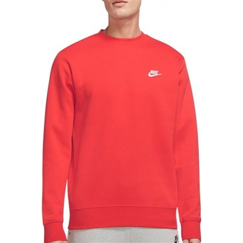 Nike Men's Sportswear Club Crewneck Lt Crimson Sweatshirt Nike Men's Sportswear Club Crewneck Lt Crimson Sweatshirt