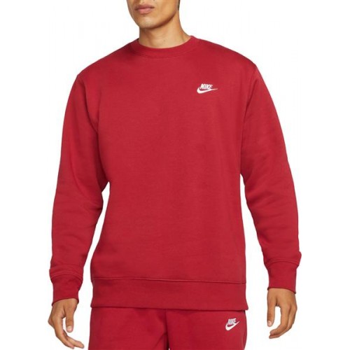 Nike Men's Sportswear Club Crewneck Pomegranate Sweatshirt Nike Men's Sportswear Club Crewneck Pomegranate Sweatshirt