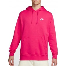 Nike Men's Sportswear Club Fleece Rush Pink Hoodie Nike Men's Sportswear Club Fleece Rush Pink Hoodie