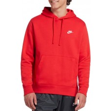 Nike Men's Sportswear Club Fleece University Red/White Hoodie Nike Men's Sportswear Club Fleece University Red/White Hoodie