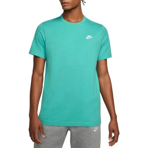 Nike Men's Sportswear Club Washed Teal/White T-Shirt Nike Men's Sportswear Club Washed Teal/White T-Shirt