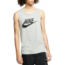 Nike Men's Sportswear Icon Futura Tank Dk Grey Heather/Black Top