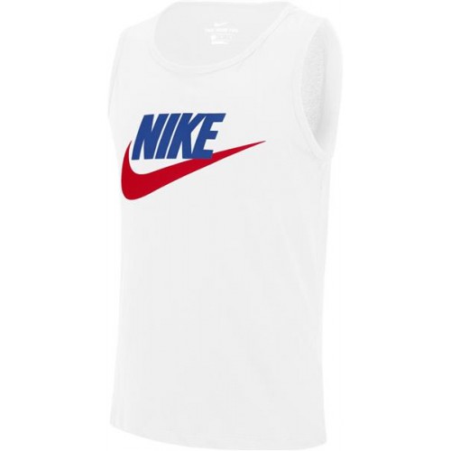Nike Men's Sportswear Icon Futura Tank White/Game Royal Top Nike Men's Sportswear Icon Futura Tank White/Game Royal Top
